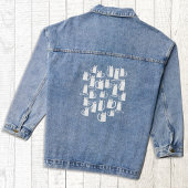 Fun White Kitty Cats Denim Jacket