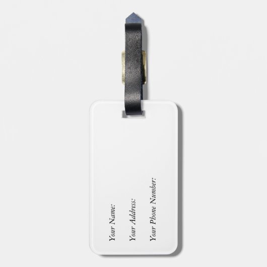 Fun White Pelican Bagagelabel (Achterkant verticaal)