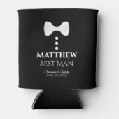Fun White Stropdas Best Man Wedding Foam Koelbox Blikjeskoeler (Voorkant)