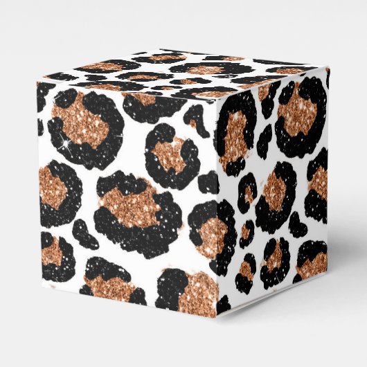 Fun Wild Cheetah Pattern Oerwoud Verjaardagsfeestj Bedankdoosjes (Voorkant Zijde)