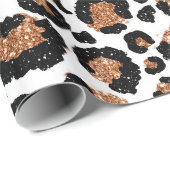 Fun Wild Cheetah Pattern Oerwoud Verjaardagsfeestj Cadeaupapier (Rol Hoek)