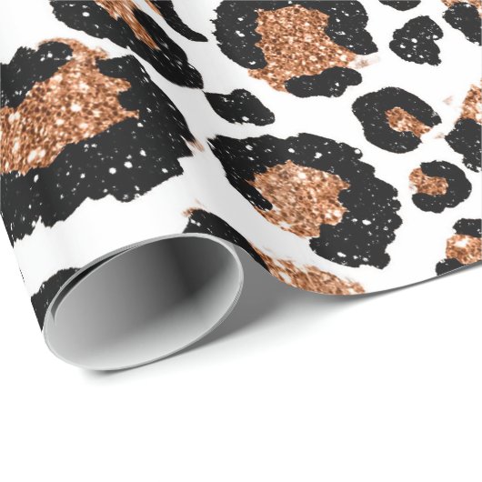 Fun Wild Cheetah Pattern Oerwoud Verjaardagsfeestj Cadeaupapier (Rol Hoek)
