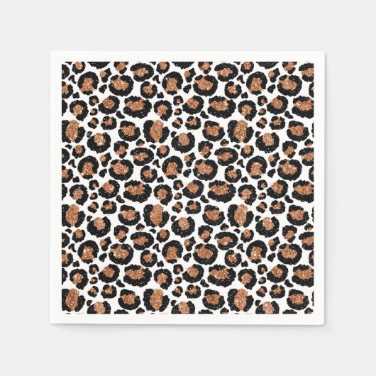 Fun Wild Cheetah Pattern Oerwoud Verjaardagsfeestj Servet (Voorkant)