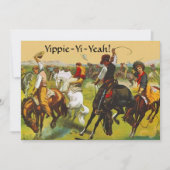 Fun Wild West Yippie Yi Yeah Party Invitation (Devant)