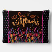 Fun Wildflowers Quote Floral Aangepaste naam Etui (Voorkant)