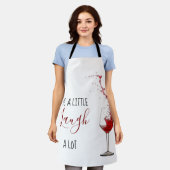 Fun Wine A Little Laugh Alot Schort (Gedragen)