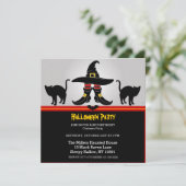 Fun Witchy Halloween Party Invitation (Debout devant)