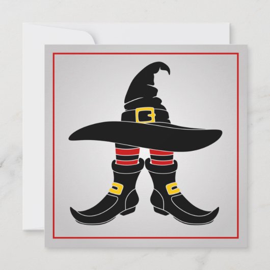 Fun Witchy Halloween Party Invitation (Dos)