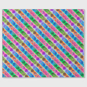 [Fun with Stripes] Patroon #5a Diamond Rainbow Cadeaupapier (Vlak)