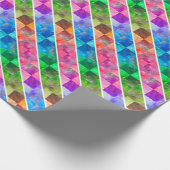 [Fun with Stripes] Patroon #5a Diamond Rainbow Cadeaupapier (Hoek)