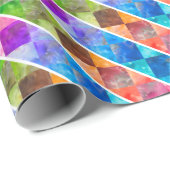 [Fun with Stripes] Patroon #5a Diamond Rainbow Cadeaupapier (Rol Hoek)