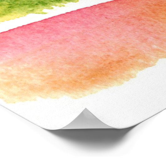 'Fun with Waterverf Brushstrokes' Abstract Poster (Hoek)