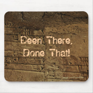 Fun, Witty "Sumerian Cuneiform Writing" Mousepad Muismat