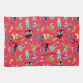 Fun Wizard of Oz on red children's design Theedoek (Horizontaal)