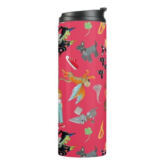 Fun Wizard of Oz on red children's design Thermosbeker (Gedraaid links)
