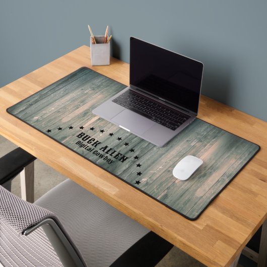 Fun Wood & Stars Western Look Nom et titre (Bureau 2)