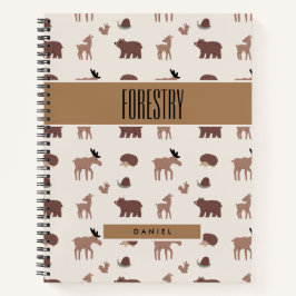 Fun Woodland BOHO Wildlife Onderwerp Notitieboek