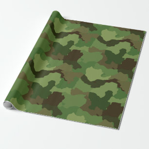 Fun Woodland Camouflage met grotere vormen Cadeaupapier