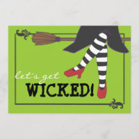 Fun Wyed Witch op Broom Halloween Party