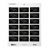 Fun Xmas lampjes Merry-kerstadreslabel Etiket (Full Sheet)