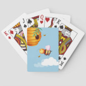Fun Yellow Bee Pokerkaarten (Achterkant)