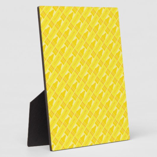 Fun Yellow Crayon Pattern Fotoplaat (Zijkant)