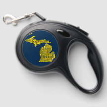 Fun Yellow et Navy Blue State of Michigan villes