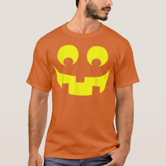 Fun YellowBlack Jack O' Lantern Pumpkin Halloween T-shirt
