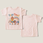Fun yoga pose active play kids tee (Design Recto & Verso)