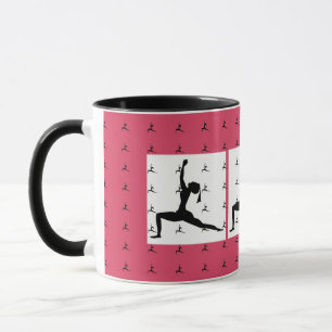 Fun Yoga rose foncé Dessins Combo Café Mug / Coupe