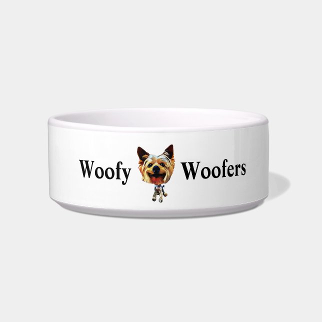 Fun Yorkshire Terrier Dog Bowl Voerbakje (Voorkant)