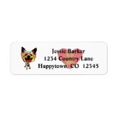 Fun Yorkshire Terrier Return Label (Voorkant)