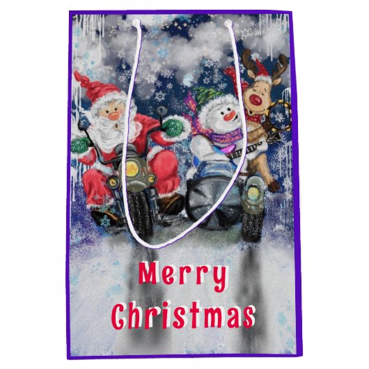 Fun Zakelijke Kerstcadeautas met Blijde Vrienden Medium Cadeauzakje (Voorkant)