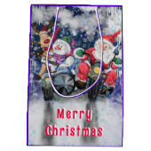 Fun Zakelijke Kerstcadeautas met Blijde Vrienden Medium Cadeauzakje (Achterkant)