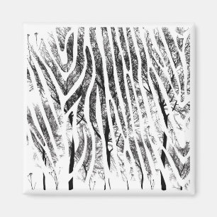 Fun Zebra Print Magneet