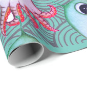 FUN ZEE MONSTER JAPANESE WAVES Wrapping Paper Cadeaupapier (Rol Hoek)