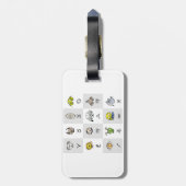 Fun Zodiac Astrological Characters Bagagelabel (Achterkant verticaal)