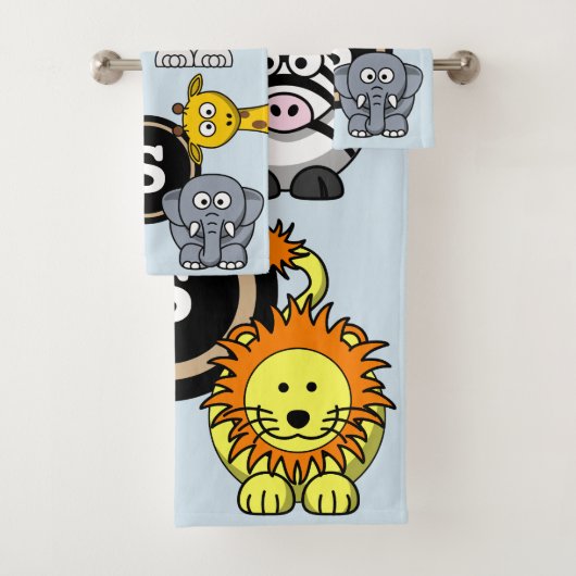 Fun Zoo Animals Bad Handdoek (Insitu)