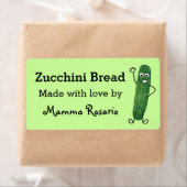 Fun Zucchini Pain Étiquette de boulangerie (En situation)