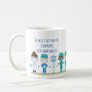 Fun Zurse Doctor Stab Mensen Sharp Objects Citaat Koffiemok