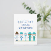 Fun Zurse Doctor Stab People Sharp Objects Quote Briefkaart (Staand voorkant)
