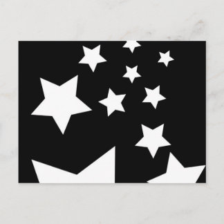 Fun zwart-wit Star-ontwerp Briefkaart