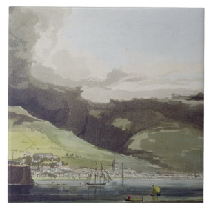 Funchall, bord 1 van 'A Voyage to Cochinchina' b Tegeltje