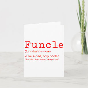 Funcle Definition Funny Joke Gift voor Uncle_2 Kaart