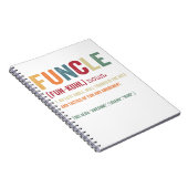 Funcle Funny Uncle Definition, Awesome Legend Hero Notitieboek (Rechterzijde)