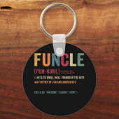Funcle Funny Uncle Definition, Awesome Legend Hero Sleutelhanger (Voorkant)