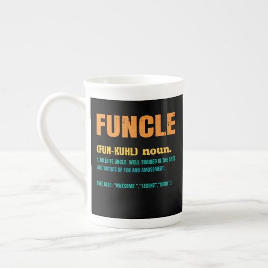 Funcle Funny Uncle Definition Porselein Kop (Links)