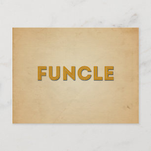 Funcle Retro Geïnspireerde Typografie Briefkaart