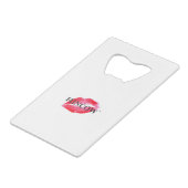 FUNCOW ROZE KISS KREDIETKAART FLESSENOPENER (Achterkant Gekanteld)