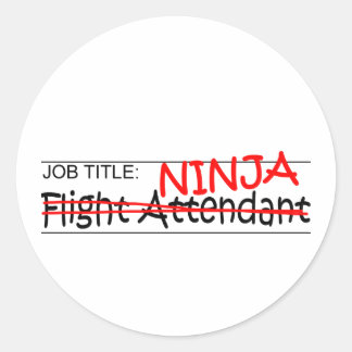 Functie Ninja - stewardess Ronde Sticker